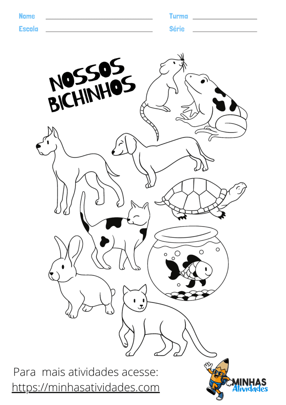 Desenhos De Animais Para Colorir Na Educação Infantil