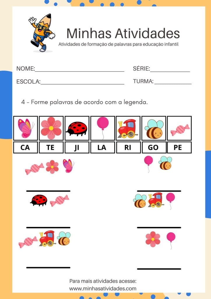 Formação De Palavras Para Educação Infantil