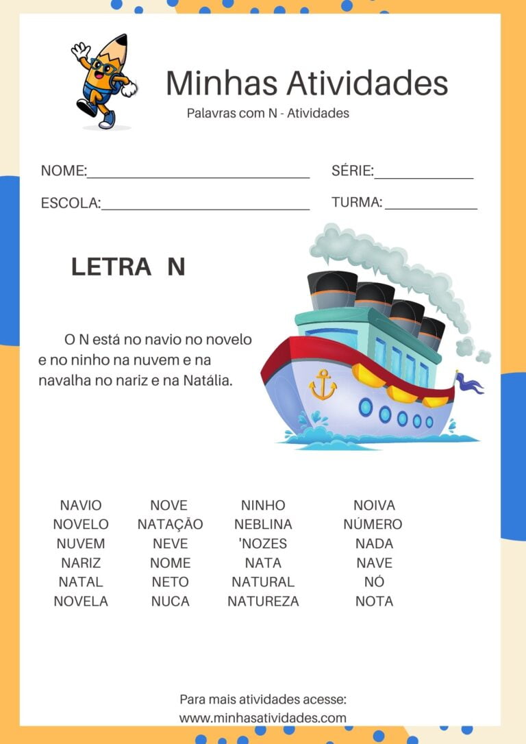 Palavras Com N Para Imprimir PDF