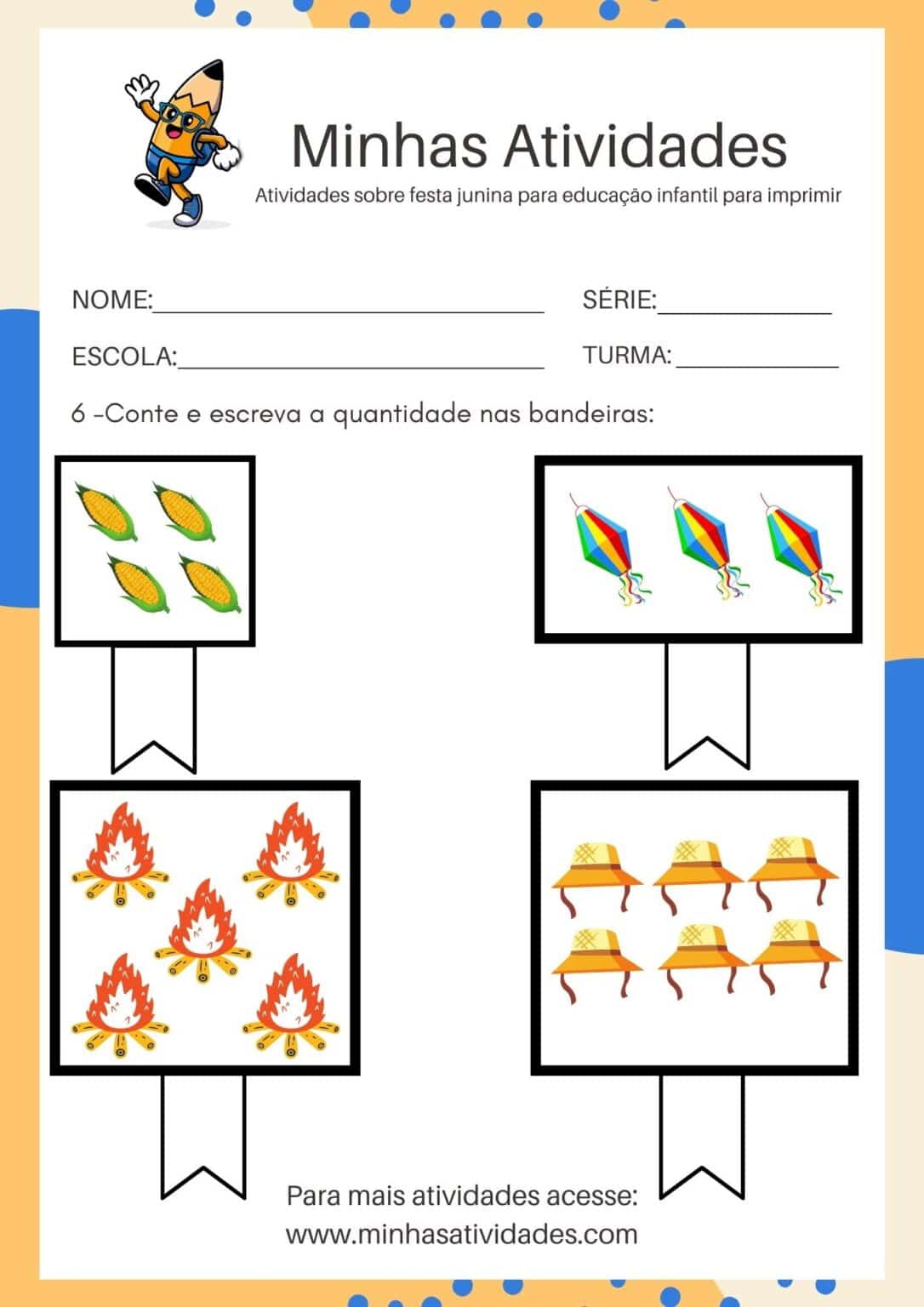 Atividades Sobre Festa Junina Para Educação Infantil Para Imprimir