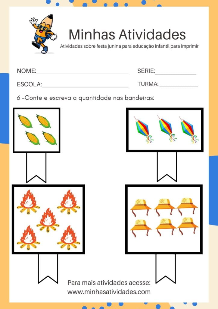 Atividades Sobre Festa Junina Para Educação Infantil Para Imprimir