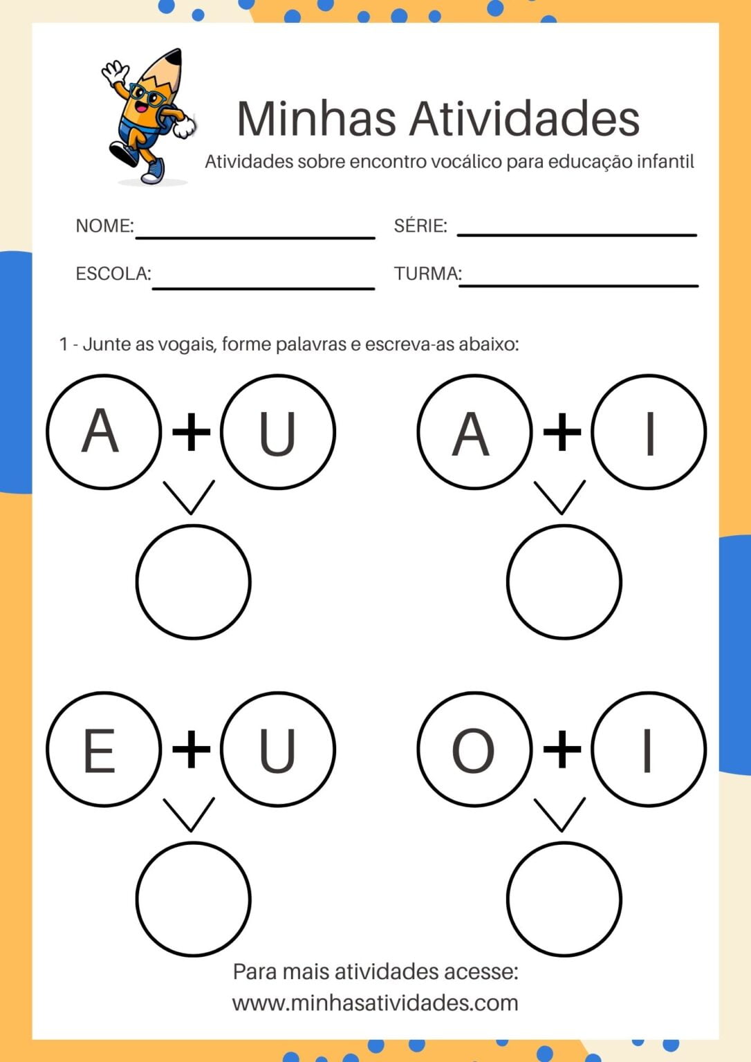 Atividades Sobre Encontro Vocálico
