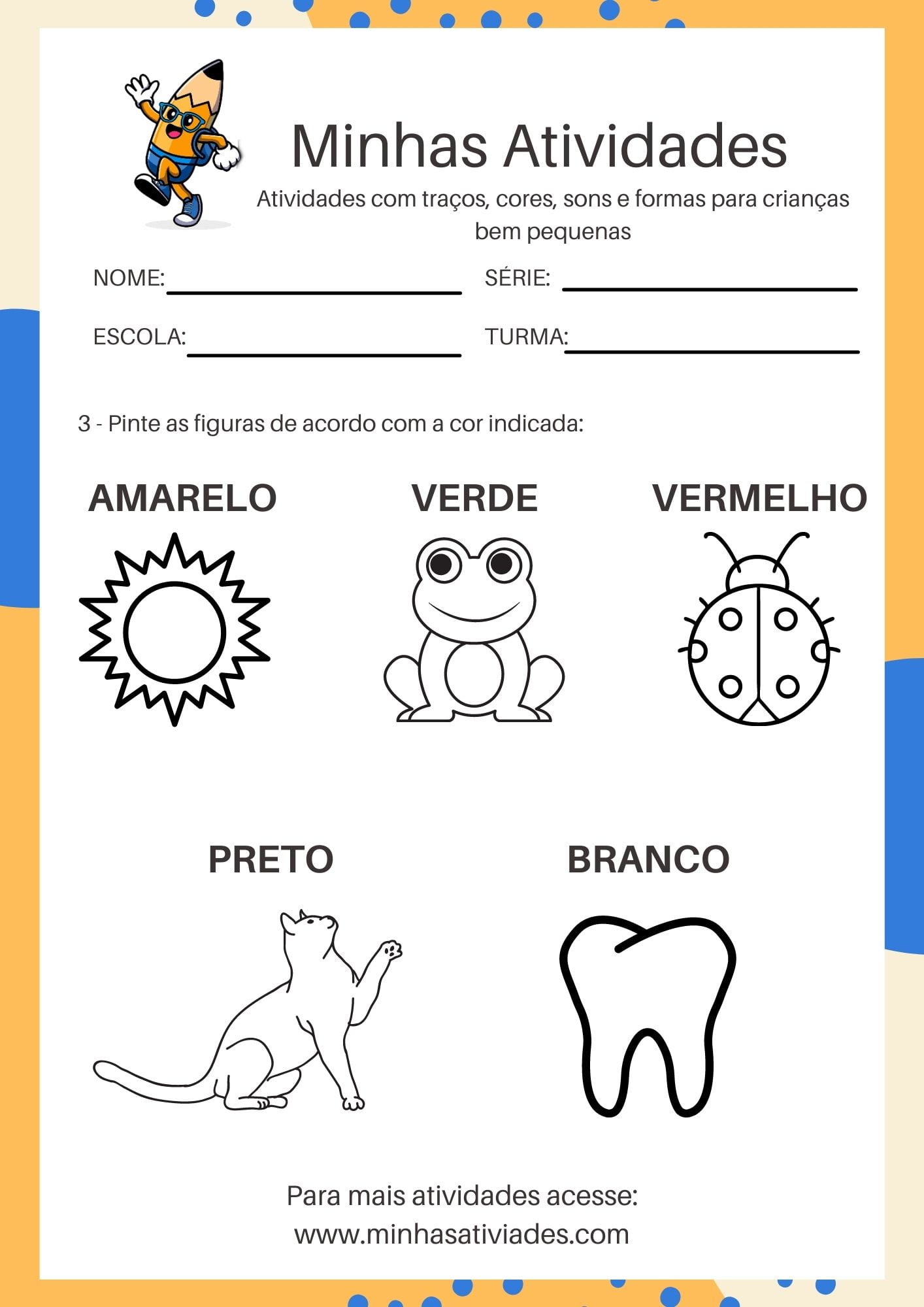 Atividades com traços, cores, sons e formas