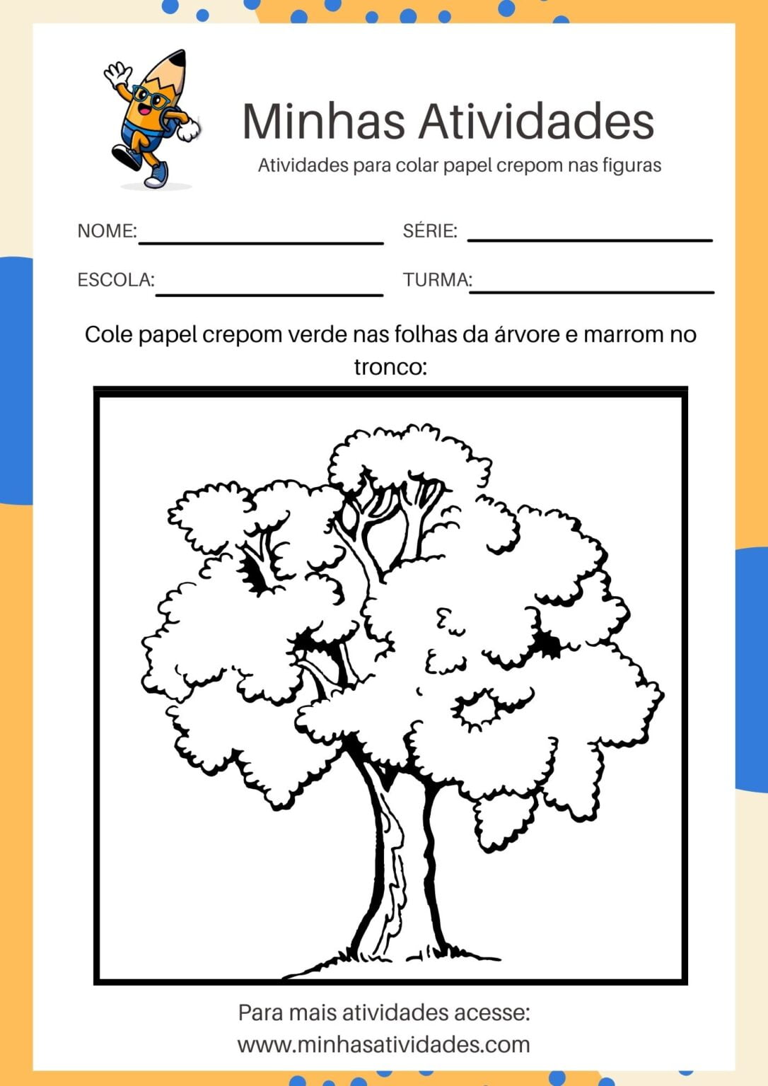 Atividades Para Colar Papel Crepom Nas Figuras