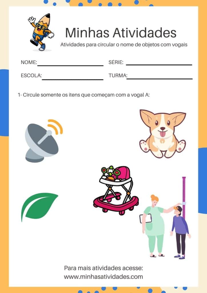 Circule As Vogais Das Palavras