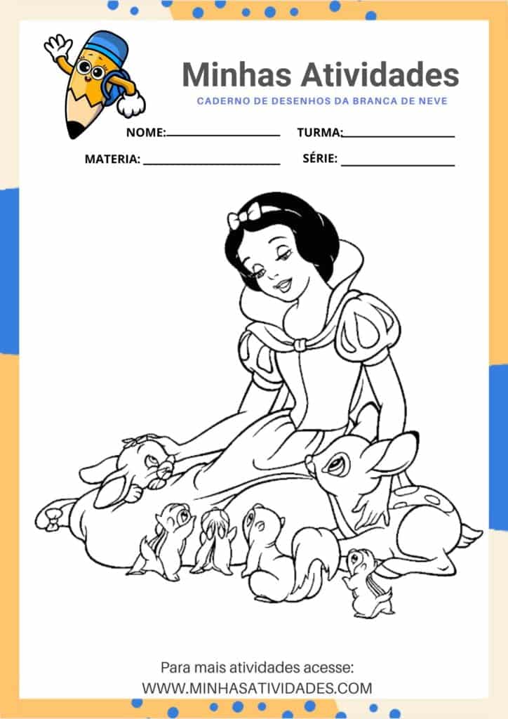 atividades para colorir da Branca de Neve