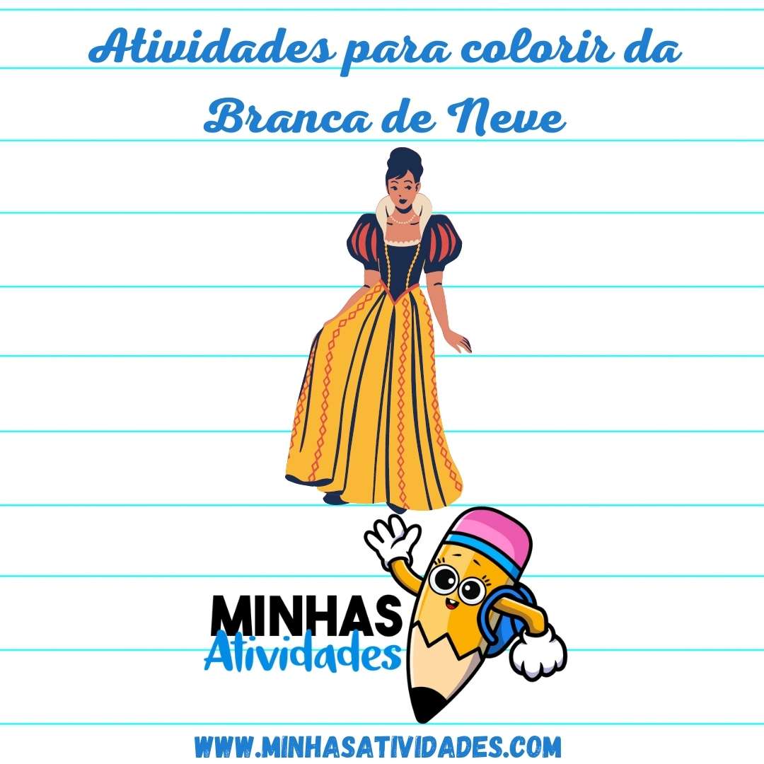 atividades para colorir da Branca de Neve