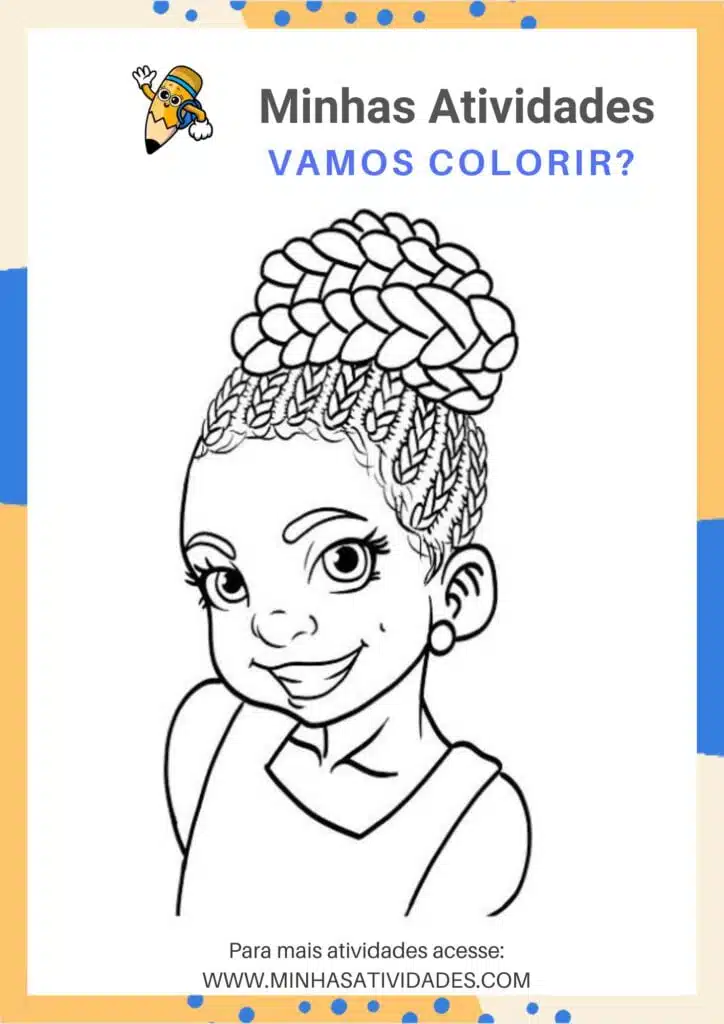 Atividades Consciência Negra para colorir - Cantinho do EVA
