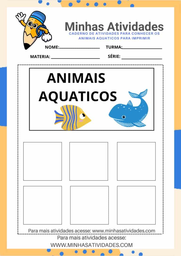 6 Atividades Para Conhecer Os Animais Aquáticos