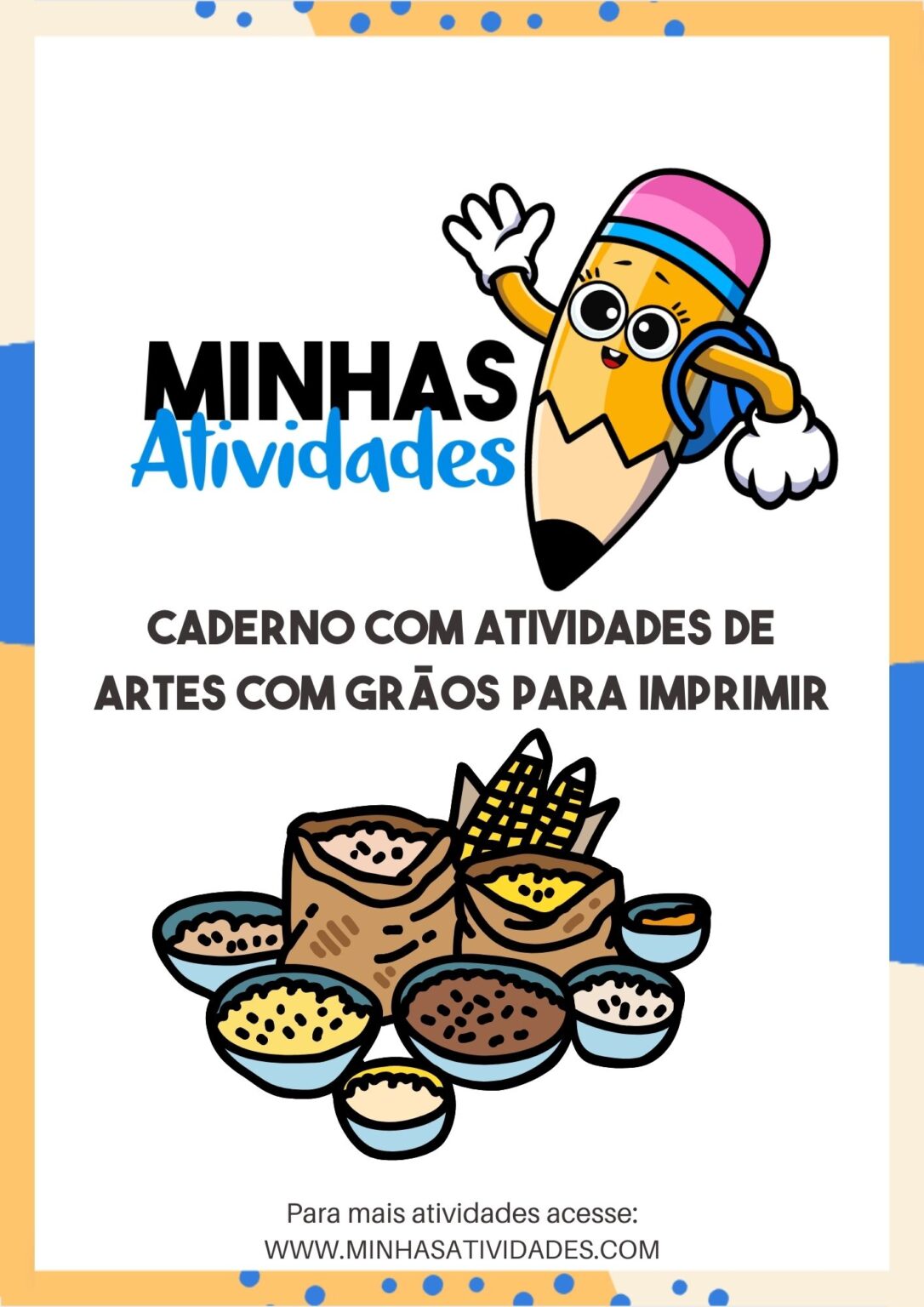 Desenho Para Colagem Com Grãos Atividades Lúdicas PDF!